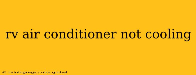 rv air conditioner not cooling