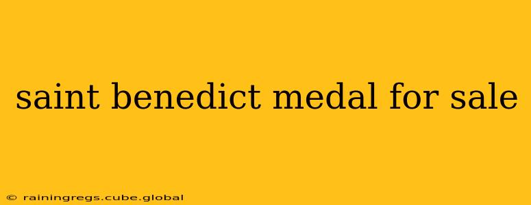 saint benedict medal for sale
