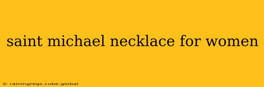 saint michael necklace for women