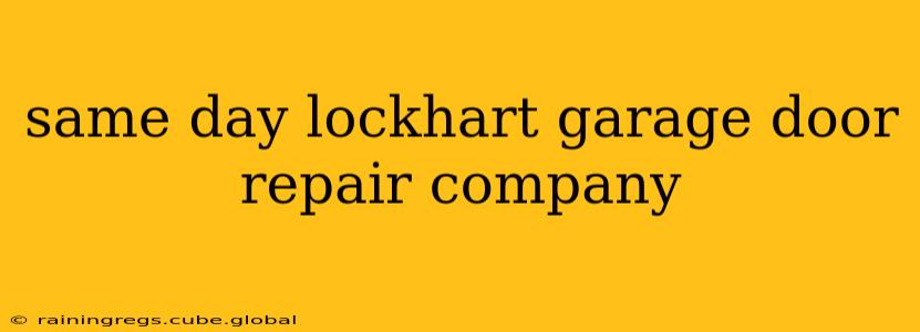 same day lockhart garage door repair company