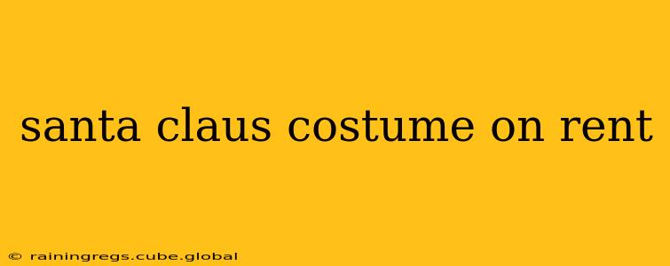 santa claus costume on rent