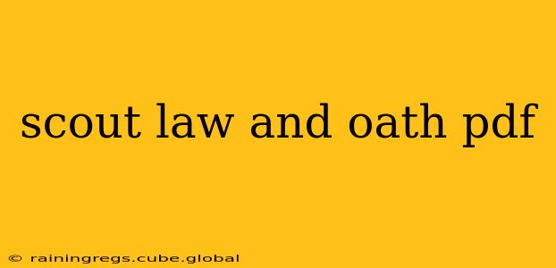 scout law and oath pdf