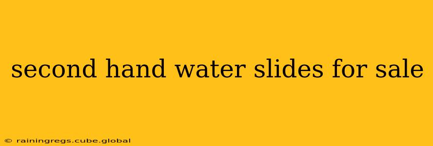 second hand water slides for sale
