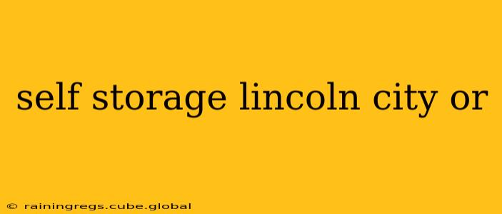 self storage lincoln city or