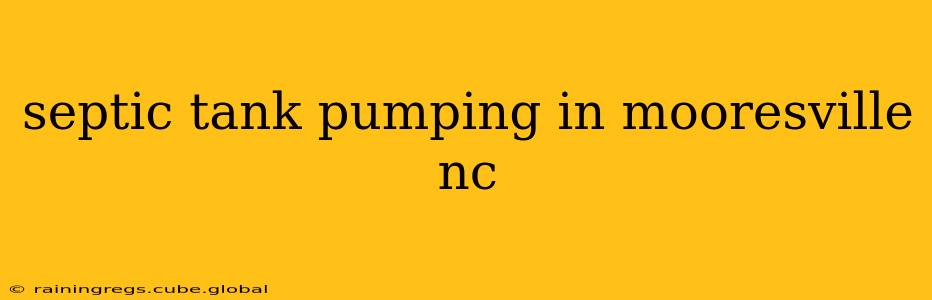 septic tank pumping in mooresville nc