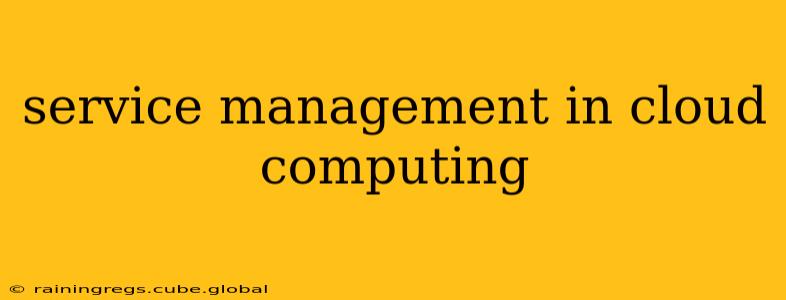 service management in cloud computing