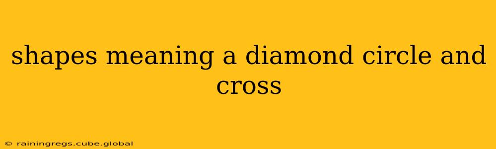 shapes meaning a diamond circle and cross