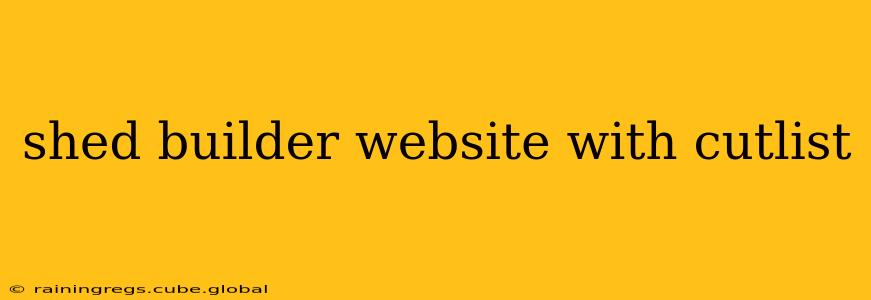 shed builder website with cutlist