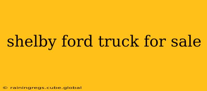 shelby ford truck for sale