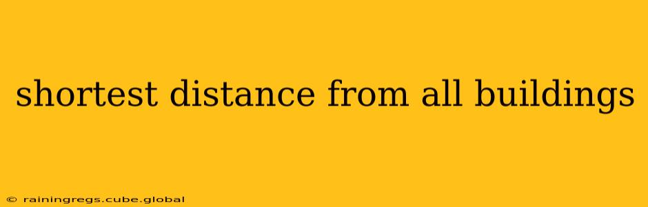 shortest distance from all buildings