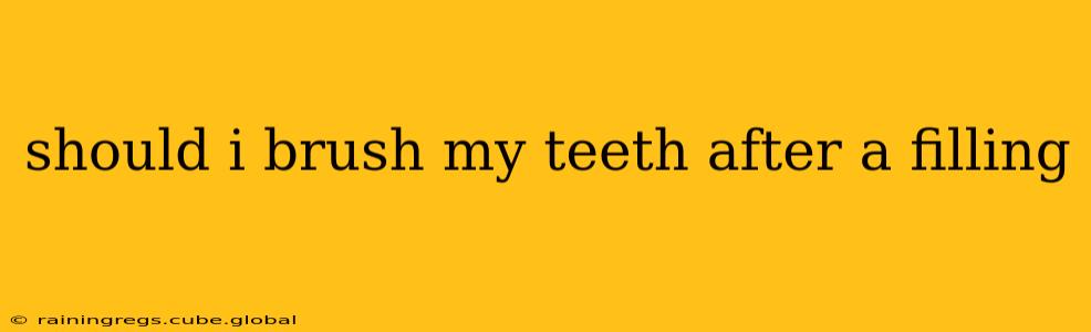 should i brush my teeth after a filling