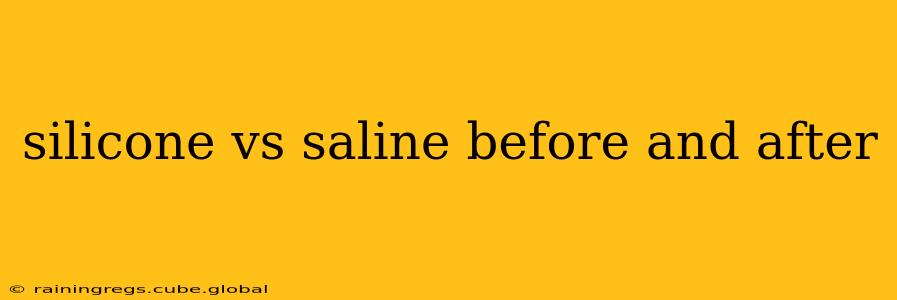 silicone vs saline before and after