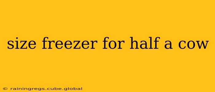 size freezer for half a cow