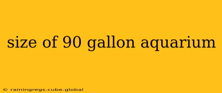 size of 90 gallon aquarium