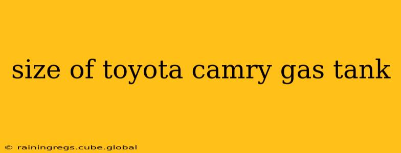 size of toyota camry gas tank