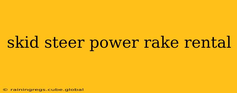skid steer power rake rental