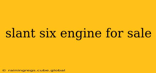 slant six engine for sale