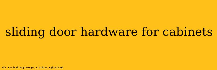 sliding door hardware for cabinets