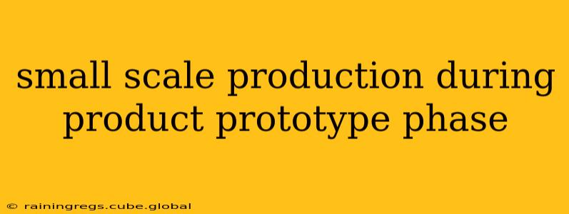 small scale production during product prototype phase