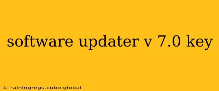 software updater v 7.0 key