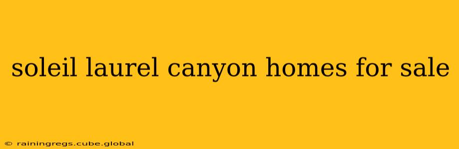 soleil laurel canyon homes for sale