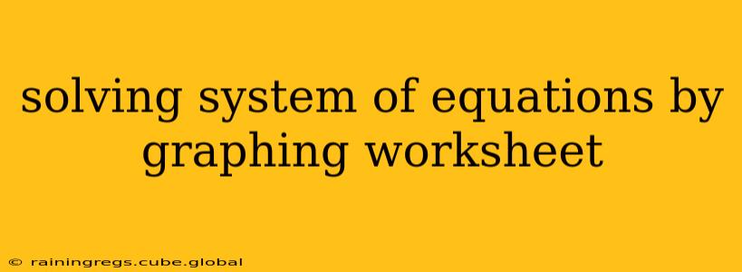 solving system of equations by graphing worksheet
