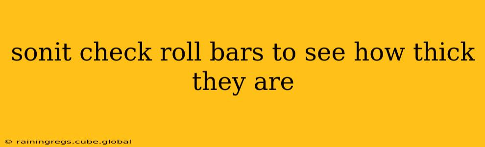 sonit check roll bars to see how thick they are