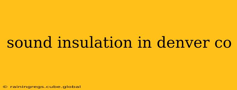 sound insulation in denver co