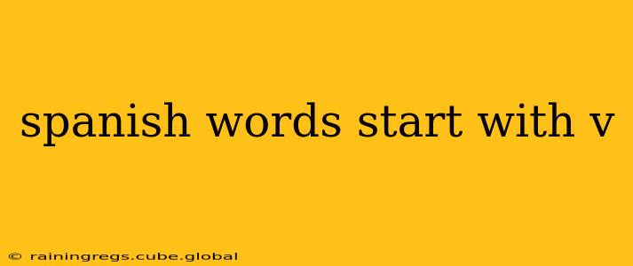 spanish words start with v