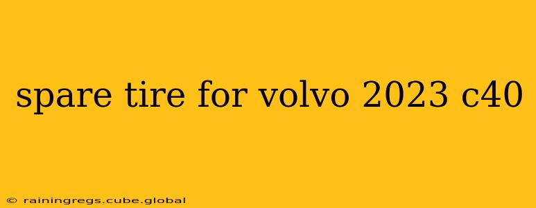 spare tire for volvo 2023 c40