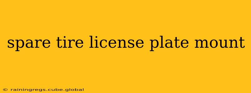 spare tire license plate mount