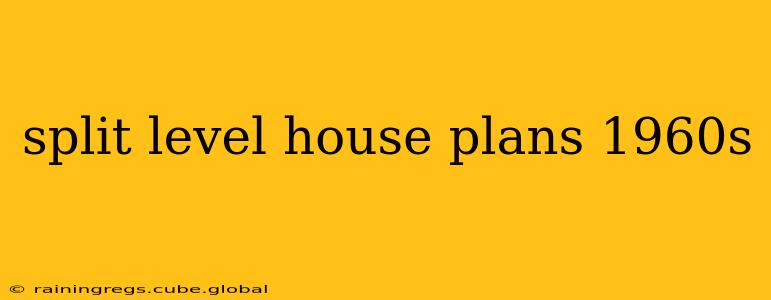 split level house plans 1960s