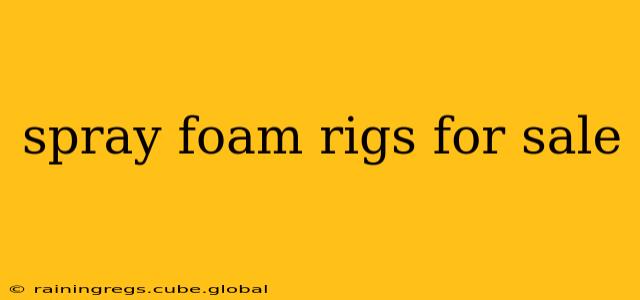 spray foam rigs for sale