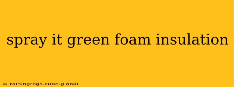 spray it green foam insulation