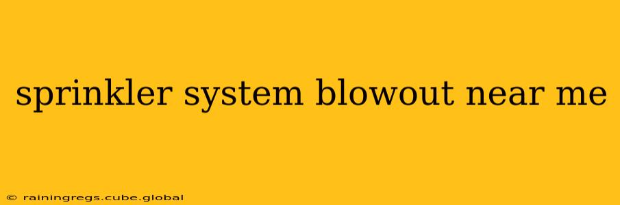 sprinkler system blowout near me