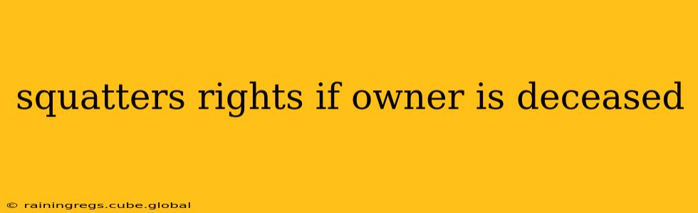squatters rights if owner is deceased