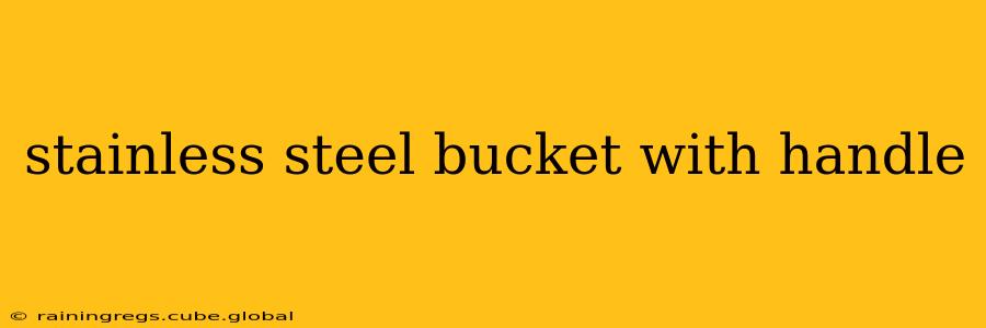 stainless steel bucket with handle