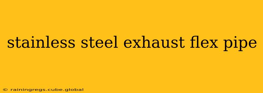 stainless steel exhaust flex pipe
