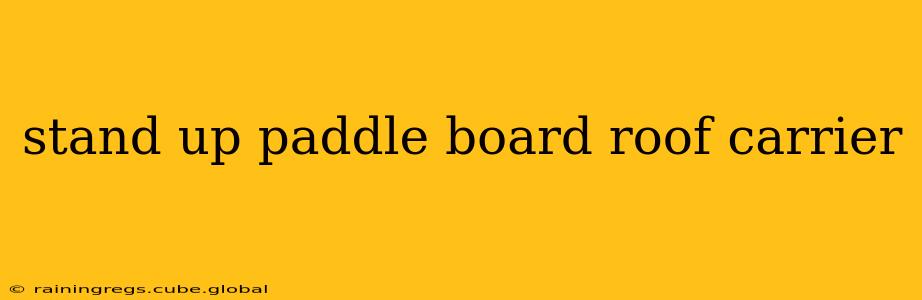 stand up paddle board roof carrier