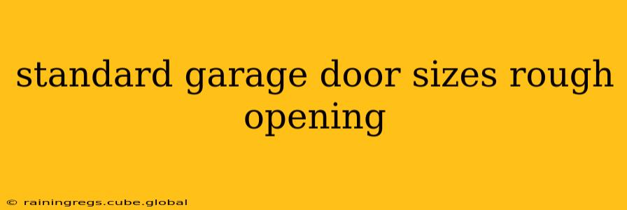 standard garage door sizes rough opening