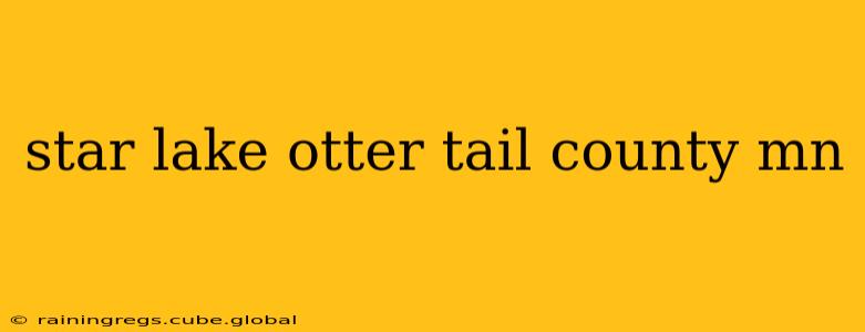 star lake otter tail county mn