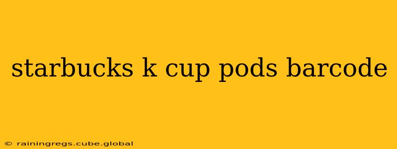 starbucks k cup pods barcode