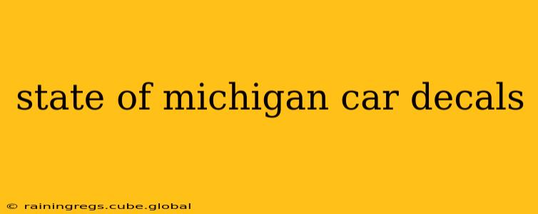state of michigan car decals