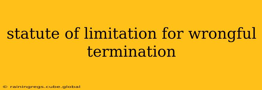 statute of limitation for wrongful termination