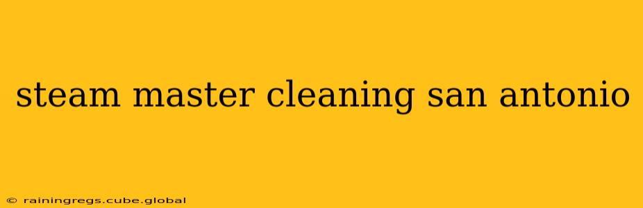 steam master cleaning san antonio