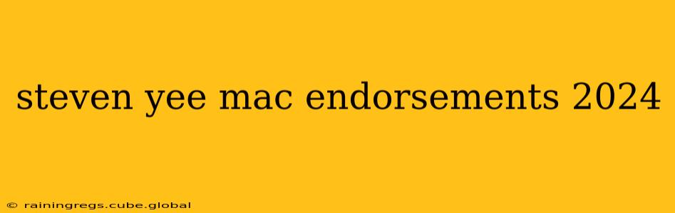 steven yee mac endorsements 2024