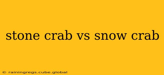 stone crab vs snow crab