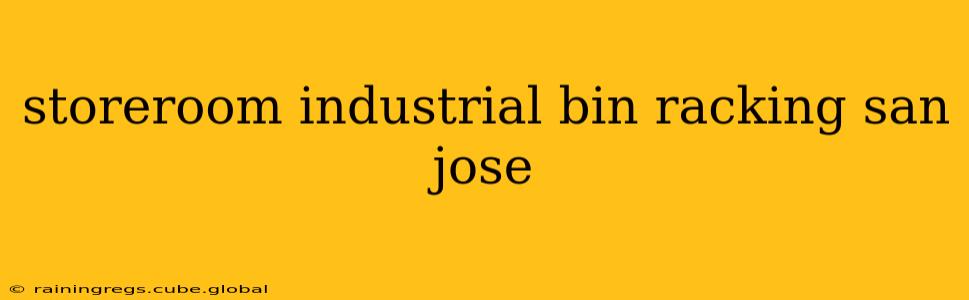 storeroom industrial bin racking san jose