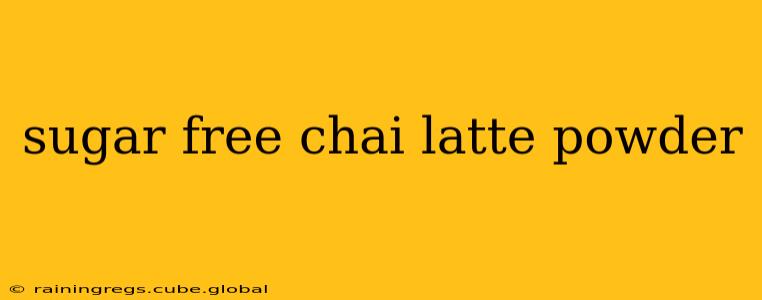 sugar free chai latte powder
