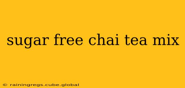 sugar free chai tea mix